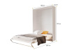 CONCEPT PRO CP-01, vysoká výklopná postel 140x200cm, bílá / bílý lesk