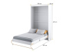 CONCEPT PRO CP-02, vysoká výklopná postel 120x200cm, bílá / bílý lesk