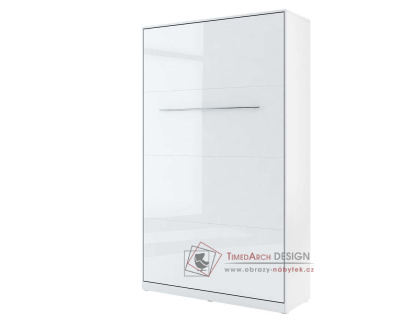 CONCEPT PRO CP-02, vysoká výklopná postel 120x200cm, bílá / bílý lesk