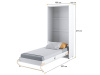 CONCEPT PRO CP-03, vysoká výklopná postel 90x200cm, bílá