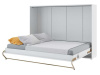 CONCEPT PRO CP-04, široká výklopná postel 140x200cm, bílá / bílý lesk