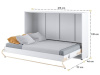 CONCEPT PRO CP-05, široká výklopná postel 120x200 cm, bílá