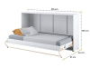 CONCEPT PRO CP-06, široká výklopná postel 90x200cm, bílá / bílý lesk