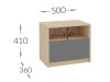 BOXBY, ložnicová sestava nábytku, bílá / dub coastland satin
