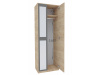 BOXBY, ložnicová sestava nábytku, bílá / dub coastland satin