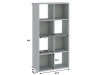 CARINO, regál 8-mi policový, šedá