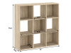 CARINO, regál 9-ti policový, dub sonoma