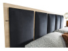 BARBUS, postel 180x200cm, černá / dub artisan