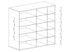 BARBUS, šatní skříň 4-dveřová se 2-ma zásuvkami 200cm, dub artisan / černá / zrcadlo