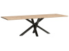 BARBUS, jídelní rozkládací stůl 160-260x90cm, černá / dub artisan