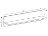 KERBIS, nástěnná police 120cm, dub karamel