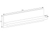INDIANAPOLIS I-11, nástěnná police 120cm, jasan tmavý