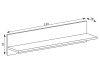 PILETAS M-11, závěsná police 120cm,  dub hickory