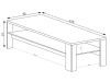 PILETAS M-18, konferenční stolek 120x65cm, dub hickory