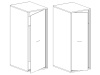 PILETAS M-2, šatní skříň 1-dveřová, dub hickory