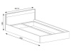 PILETAS M-9, postel 140x200cm, dub hickory