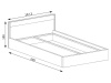 PILETAS M-9, postel s 160x200cm, dub hickory