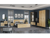 TARIA, postel 90x200cm, dub wotan / antracit