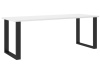 PILGRIM, jídelní stůl 185x67cm, černá / bílá