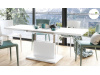 ASTON, rozkládací jídelní - konferenční stůl 120-160-200x80cm, bílá