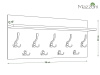 FINLO, věšák s policí 90cm, dub hnědý / černá