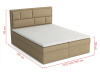 WENDY BOX, postel s ÚP 180x200cm - boxspring, látka tmavě šedá