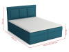 MIRABEL BOX, čalouněná postel 80x200cm - boxspring, látka tyrkysová