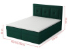 MIRABEL PLUS BOX, čalouněná postel 180x200cm - boxspring, látka šedá