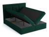 MIRABEL PLUS BOX, čalouněná postel 180x200cm - boxspring, látka šedá