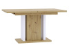 JANGA, jídelní rozkládací stůl 140-180x90cm, dub artisan / bílá