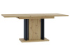 JANGA, jídelní rozkládací stůl 140-180x90cm, dub artisan / černá