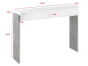 ZUBIA, konzolový stolek 110x35cm, černá / dub colonial grande