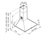SQUARE LUX CHIMNEY 60, odsávač par, inox