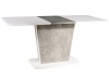 CALIPSO, jídelní stůl rozkládací 110-145x68cm, šedý beton / bílá