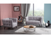 KASI VELVET 1, čalouněné křeslo, wenge / látka Bluevel 40 tmavě béžová