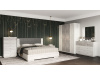 GRANUM, postel 160x200cm, light artwood / industrial