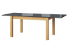 KAMA 40, jídelní stůl rozkládací 136-210x90cm, dub camargue / černá