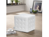 CUBIX II, čalouněný taburet, ekokůže bílá