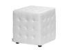 CUBIX II, čalouněný taburet, ekokůže bílá