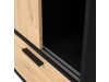 LINCOLN, šatní skříň 2-dveřová se 2-mi zásuvkami 121cm, černá / jackson hickory