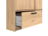 LINCOLN, šatní skříň s posuvnými dveřmi se 2-mi zásuvkami 121cm, jackson hickory
