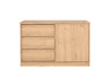 SIMPLICITY 207, komoda 1-dveřová se 3-mi zásuvkami, jackson hickory