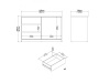 SIMPLICITY 207, komoda 1-dveřová se 3-mi zásuvkami, jackson hickory