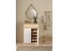 SIMPLICITY 209, botník 2-dveřový se zásuvkou, jackson hickory / bílá