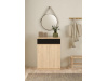 SIMPLICITY 209, botník 2-dveřový se zásuvkou, jackson hickory / černá