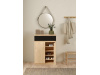 SIMPLICITY 209, botník 2-dveřový se zásuvkou, jackson hickory / černá
