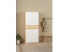 SIMPLICITY 210, botník 4-dveřový se zásuvkou, jackson hickory / bílá