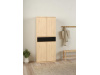SIMPLICITY 210, botník 4-dveřový se zásuvkou, jackson hickory / černá