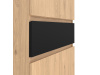 SIMPLICITY 210, botník 4-dveřový se zásuvkou, jackson hickory / černá