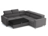 MILDRED PREMIUM II, sedací souprava, látka Salvador 18 šedá